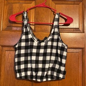 Forever 21 Black & White Checkered Tank Top
